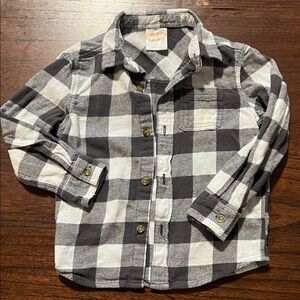 Jumping Beans Kids Checkered Shirt - Black and White